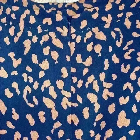 NWT Chelsea28 short sleeve puff sleeve knee length leopard print dress - Picture 8 of 9